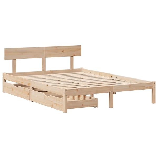 vidaXL Sengeramme uten madrass 120x190 cm heltre furu