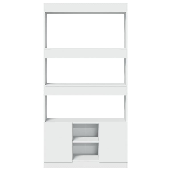vidaXL Highboard hvit 92x33x180 cm konstruert tre
