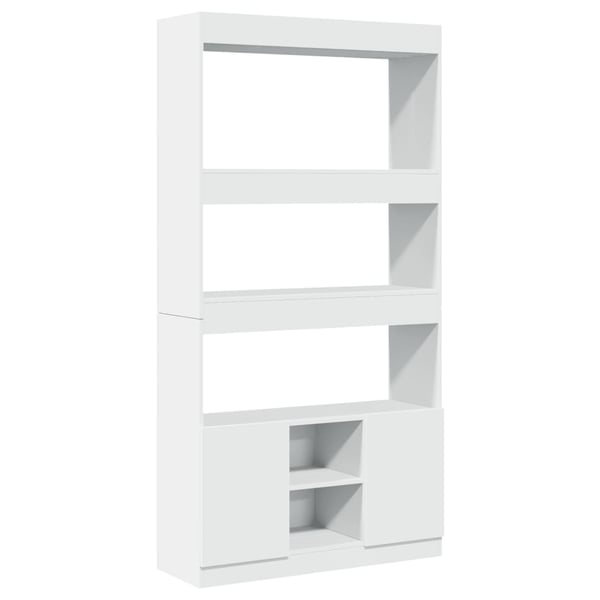 vidaXL reol 92x33x180 cm konstrueret træ hvid