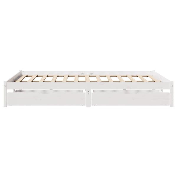 vidaXL Sengeramme uten madrass hvit 140x200 cm heltre furu