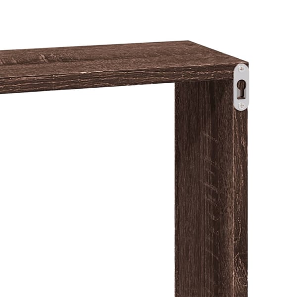 vidaXL vægskab 100x16x30 cm konstrueret træ brun egetræsfarve