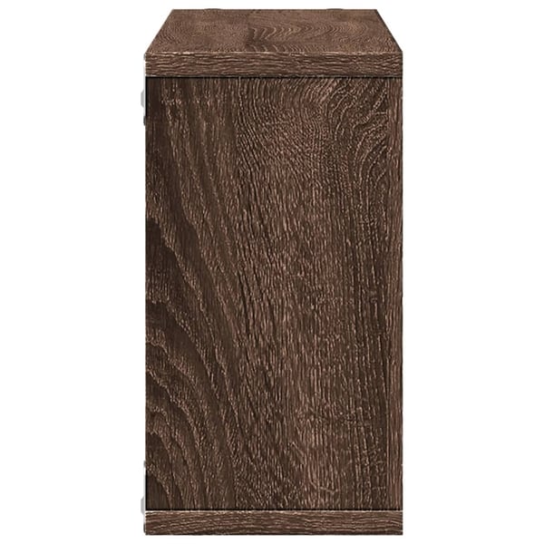vidaXL vægskab 100x16x30 cm konstrueret træ brun egetræsfarve