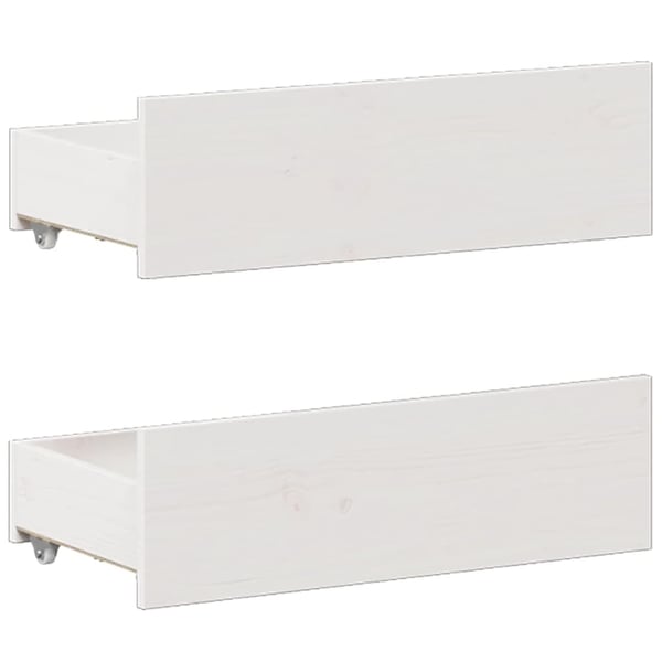 vidaXL sengeramme m. sengegavl 140x190 cm uden madras massivt fyr hvid