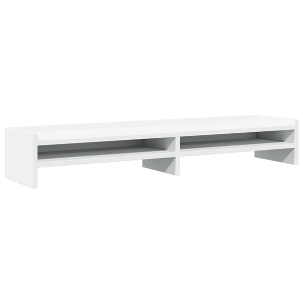 vidaXL skærmholder 100x24x16 cm konstrueret træ hvid