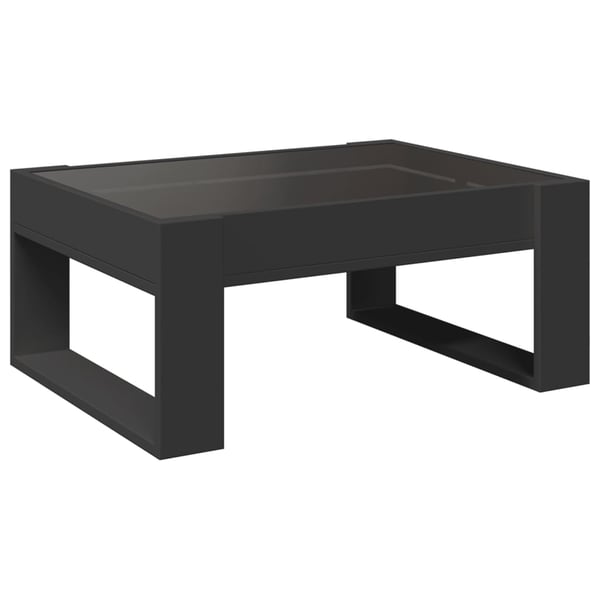 vidaXL sohvapöytä Infinity LED-valoilla musta 70x53x30 cm