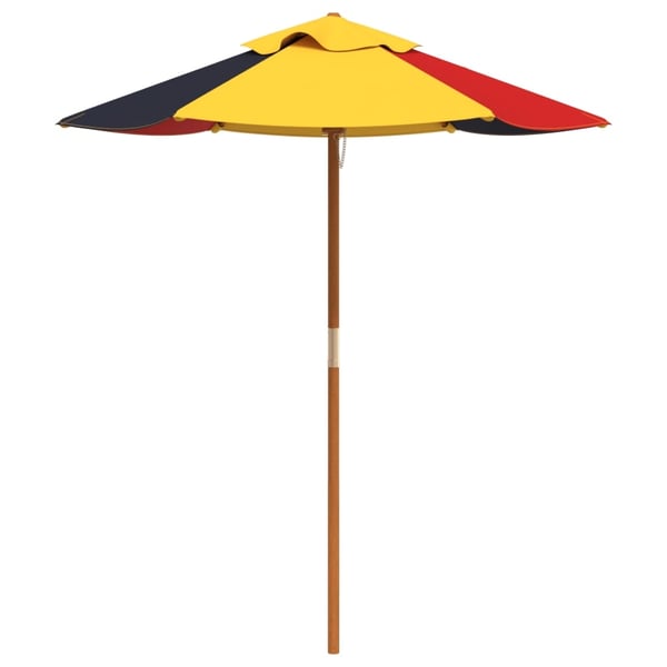 vidaXL picnicbord til 4 børn m. parasol massivt grantræ