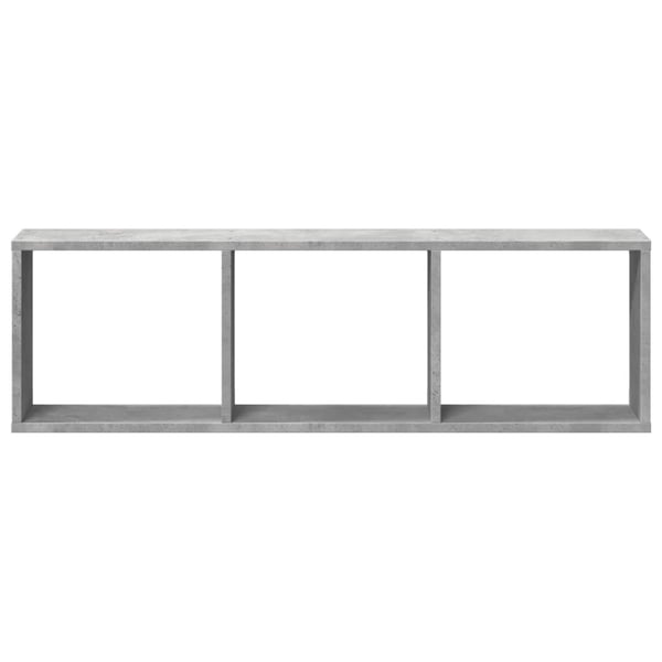 vidaXL Veggskap 100x16x30 cm betonggrå konstruert tre