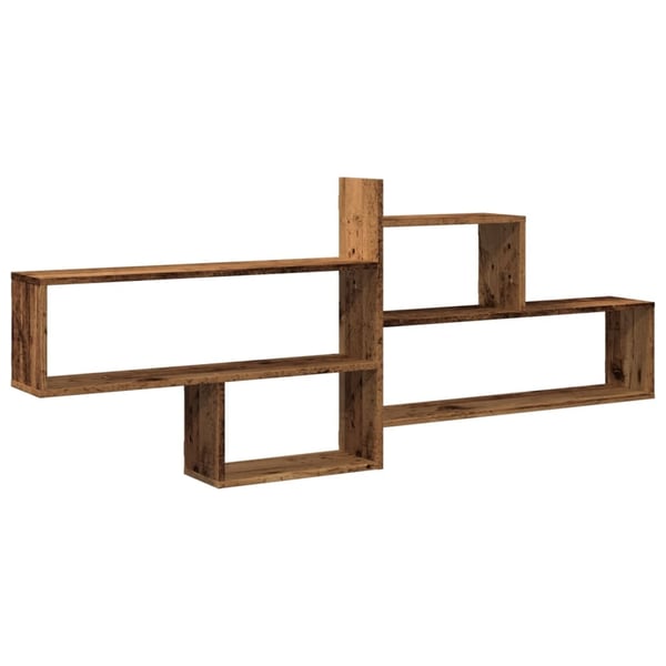 vidaXL Vegghylle gammelt tre 167,5x18x68 cm konstruert tre