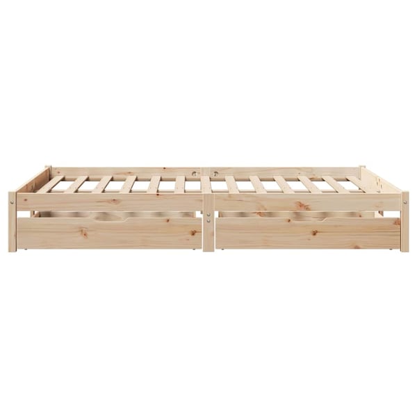 vidaXL sengeramme uden madras 140x190 cm massivt fyrretræ