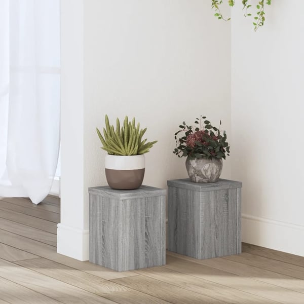 vidaXL Plantestativer 2 stk grå sonoma 15x15x20 cm konstruert tre