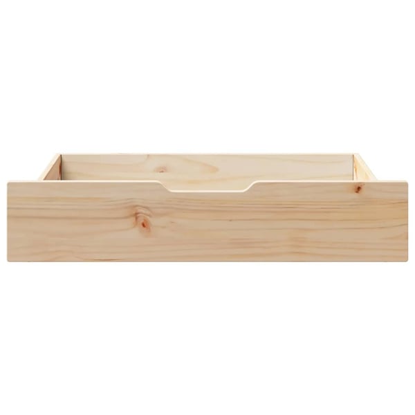 vidaXL Sengeskuffer med hjul 2 stk 80x55x17 cm heltre furu
