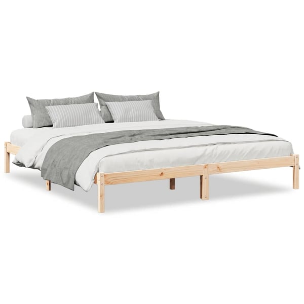 vidaXL Ekstra lang sengeramme uten madrass 200x220 cm heltre furu