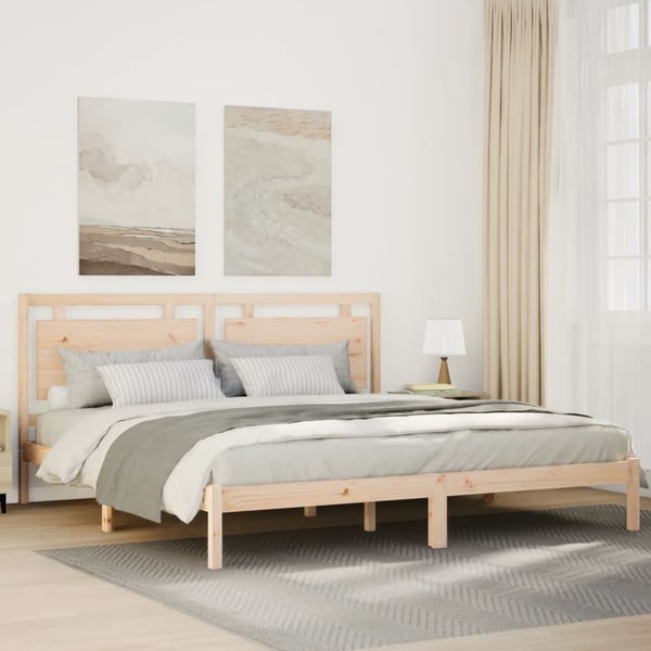 vidaXL ekstra lang sengeramme uden madras 180x220 cm massivt træ