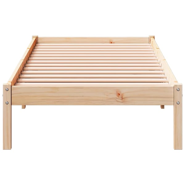 vidaXL Sängram utan madrass extra lång 90x220 cm massiv furu