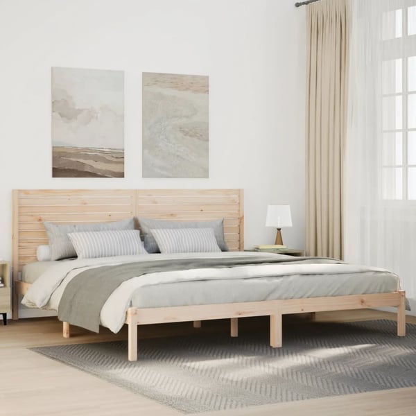 vidaXL Ekstra lang sengeramme uten madrass 180x210 cm heltre