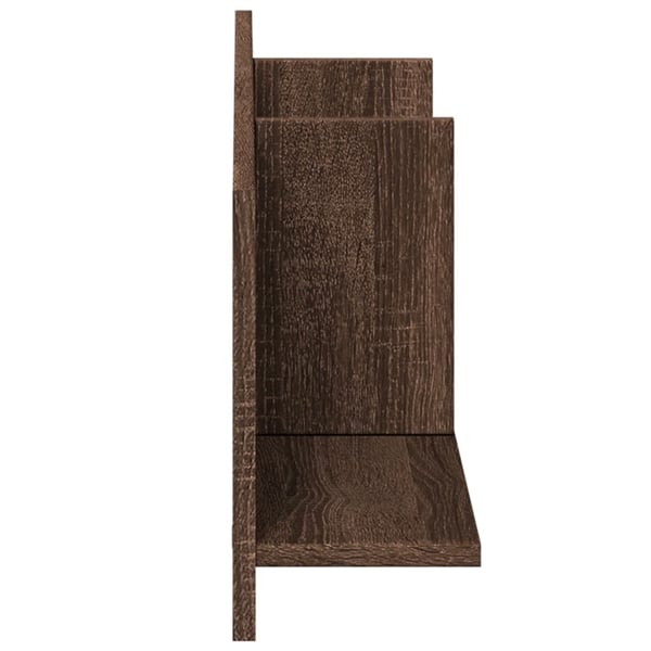 vidaXL Veggskap 100x16,5x30 cm brun eik konstruert tre