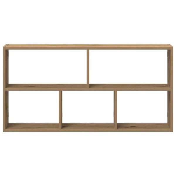 vidaXL væghylde 100x25x50 cm konstrueret træ sort egetræsfarve