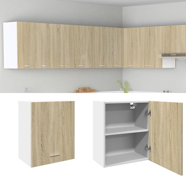 vidaXL Veggmontert skap "Lyon" sonoma eik 50x31x60 cm konstruert tre