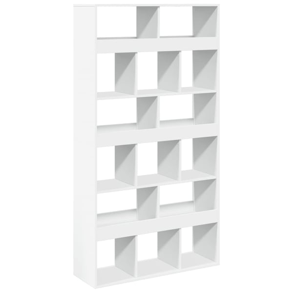 vidaXL Bokhylle hvit 100x33x187,5 cm konstruert tre