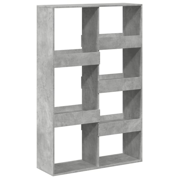 vidaXL Bokhylle betonggrå 100x33x155,5 cm konstruert tre