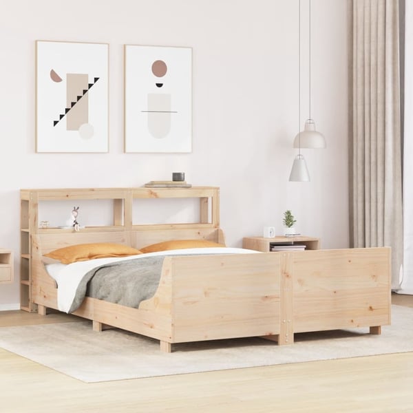vidaXL Sengeramme uten madrass 140x190 cm heltre furu