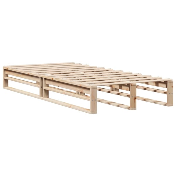 vidaXL Sängynrunko ilman patjaa 100x200 cm täysi mänty