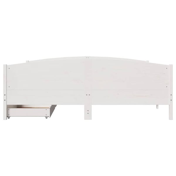 vidaXL Sengeramme uten madrass hvit 180x200 cm heltre furu