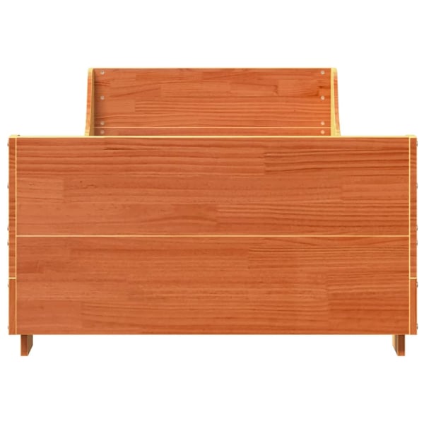 vidaXL Sengeramme uten madrass voksbrun 90x190 cm heltre furu