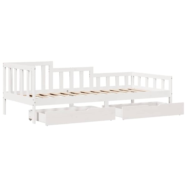 vidaXL Dagseng med skuffer 90x190 cm heltre furu