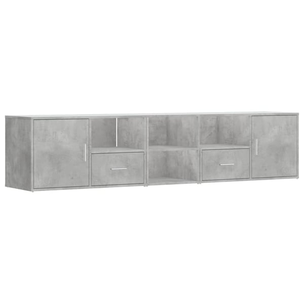 vidaXL Kulmakaappi betoninharmaa 200x40x45 cm lastulevy
