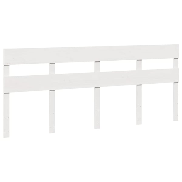 vidaXL Sengeramme med madrass hvit 200x200 cm heltre furu