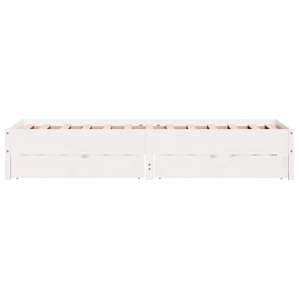 vidaXL sengeramme uden madras 90x190 cm massivt fyrretræ hvid