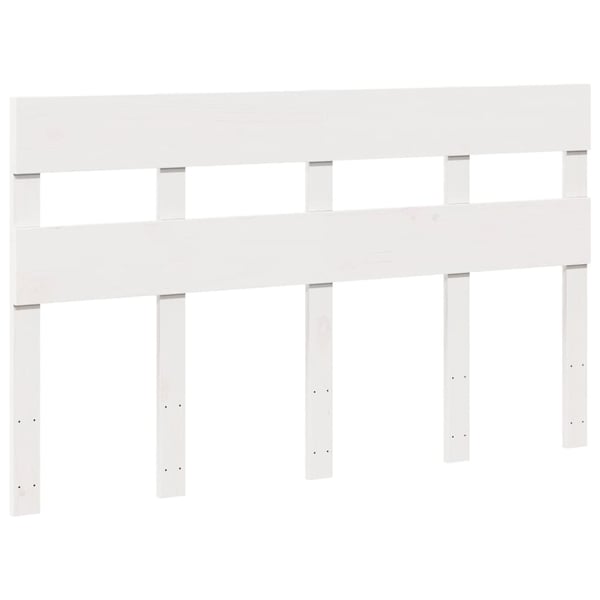 vidaXL sengeramme uden madras 120x200 cm massivt fyrretræ hvid
