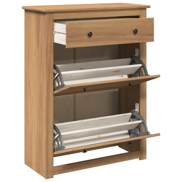 vidaXL Skoskap Panama 80x35x105 cm heltre furu