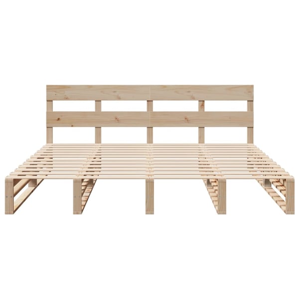 vidaXL Sengeramme med madrass 200x200 cm heltre furu