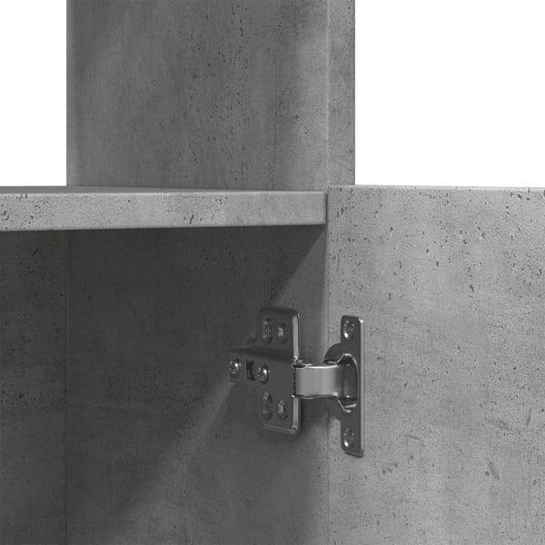 vidaXL Highboard betonggrå 92x33x180 cm konstruert tre