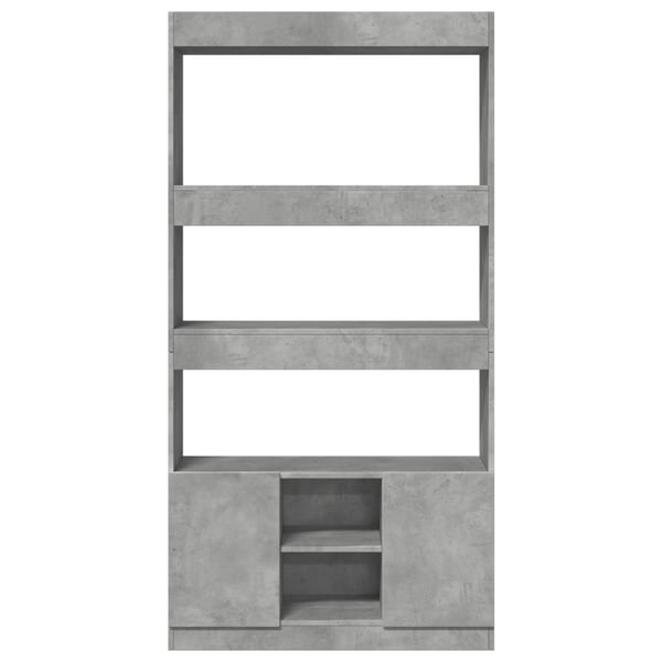 vidaXL Highboard betonggrå 92x33x180 cm konstruert tre