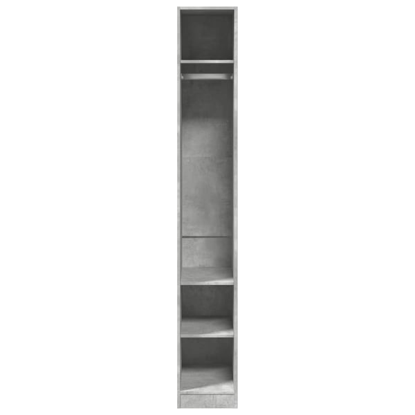 vidaXL Garderobe betonggrå 30x50x200 cm konstruert tre