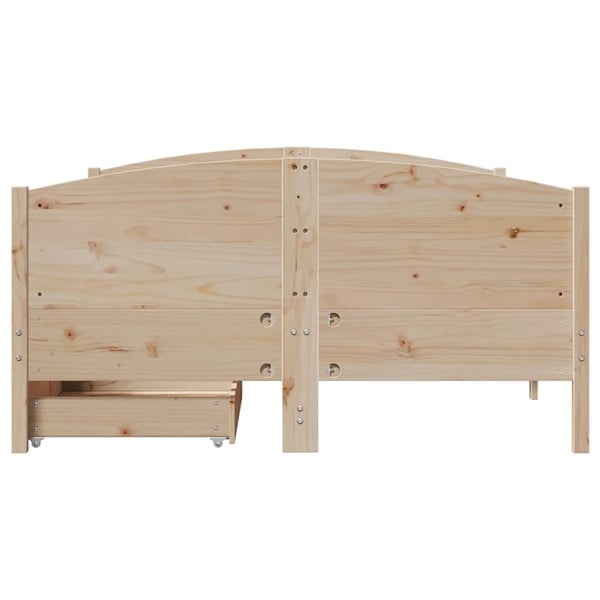 vidaXL Sengeramme uten madrass 120x190 cm heltre furu