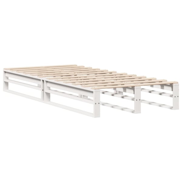 vidaXL Sengeramme uten madrass hvit 100x200 cm heltre furu