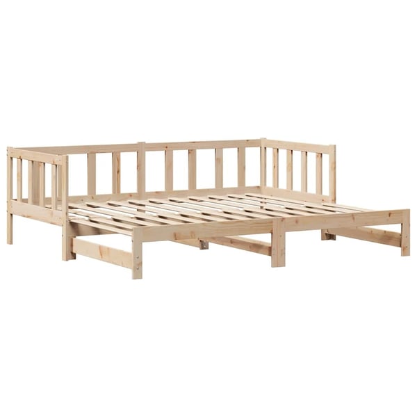 vidaXL Uttrekkbar dagseng med skuffer uten madrass 90x200 cm