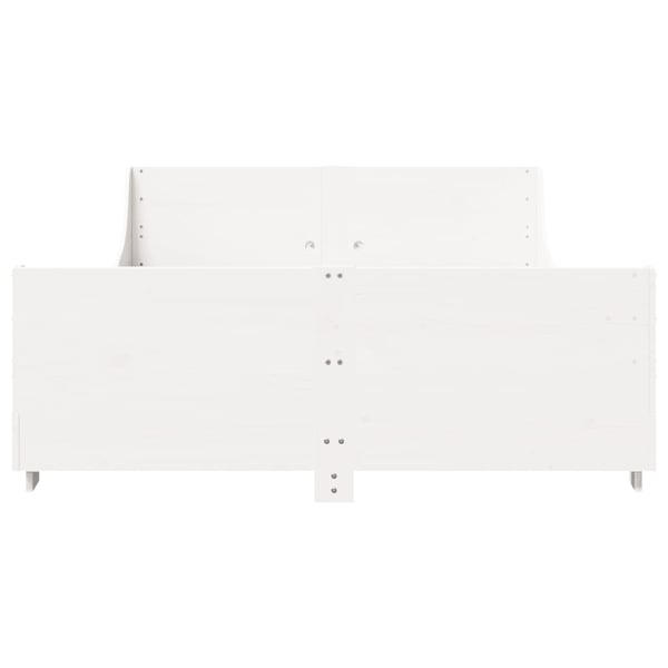vidaXL Sengeramme uten madrass hvit 140x190 cm heltre furu