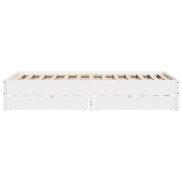 vidaXL Sengeramme uten madrass hvit 160x200 cm heltre furu