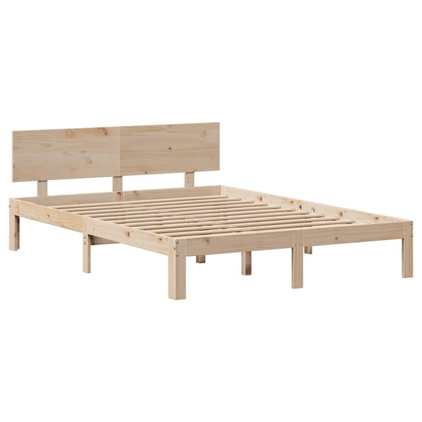 vidaXL Sengeramme med skuffer 120x190 cm heltre furu