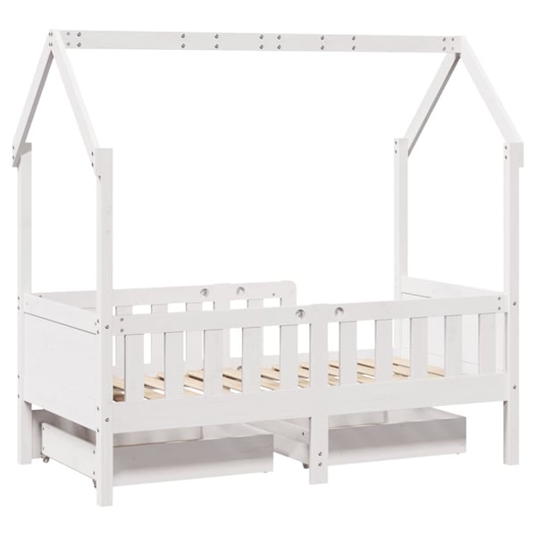 vidaXL Barnesengeramme med skuffer 80x170 cm heltre furu