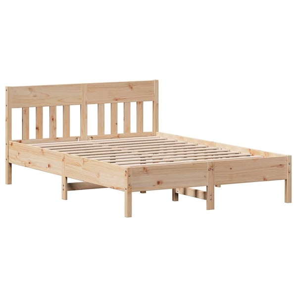vidaXL sengeramme uden madras 140x190 cm massivt fyrretræ