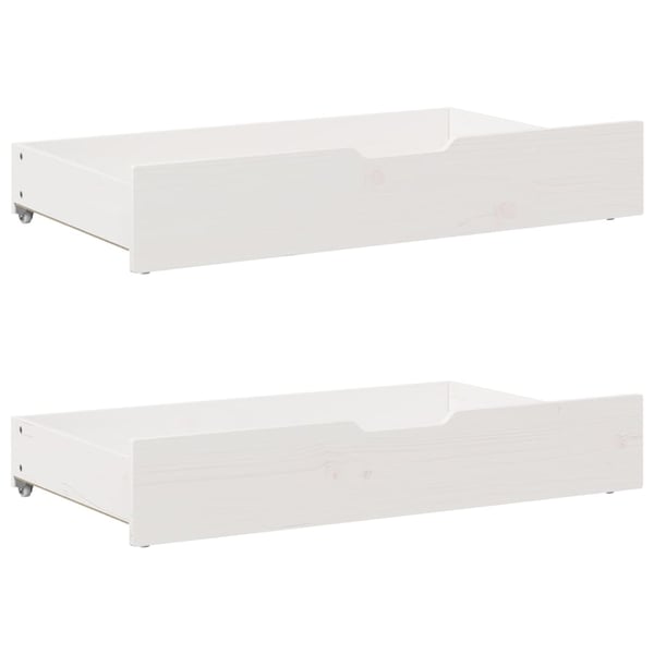 vidaXL sengeramme uden madras 100x200 cm massivt fyrretræ hvid