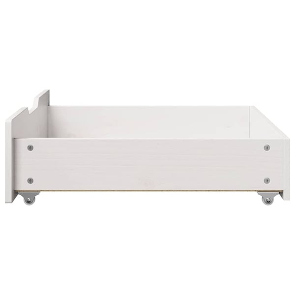 vidaXL Sengeskuffer 2 stk hvit 65x55x17 cm heltre furu