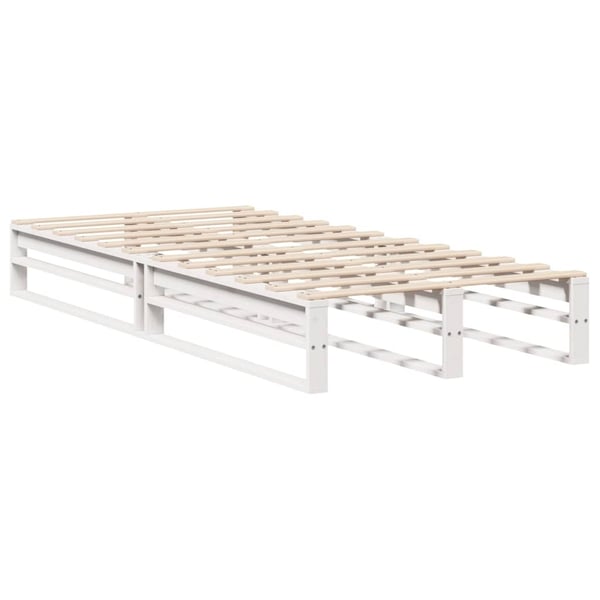 vidaXL Sengeramme uten madrass hvit 100x200 cm heltre furu