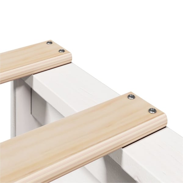 vidaXL Sengeramme uten madrass hvit 100x200 cm heltre furu